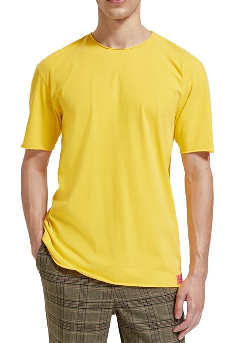 RELAXED FIT RAW EDGE T-SHIRT IN ORGANIC COTTON SPOTLIGHT 1