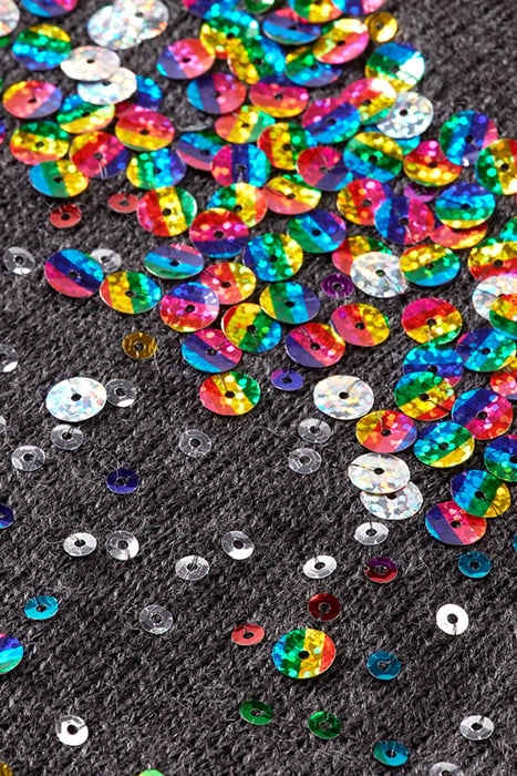 SEQUIN PULLOVER GREY MELANGE 7