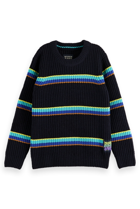 YARN-DYED STRIPE CHENILLE PULLOVER COLOURFUL STRIPE 4