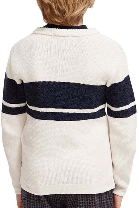 CHENILLE ARTWORK PULLOVER ECRU 2