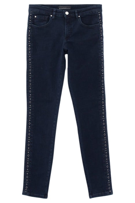 NAVY SCULPT-UP 7/8 SLIM JEANS WITH EYELETS 1