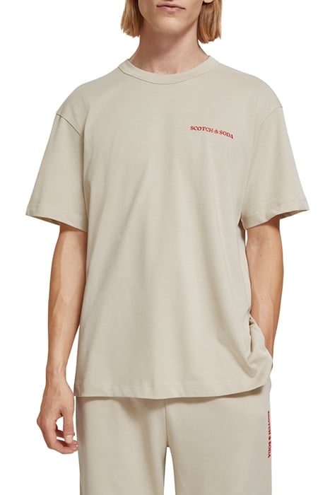 UNISEX ORGANIC COTTON CREWNECK T-SHIRT STONE 2