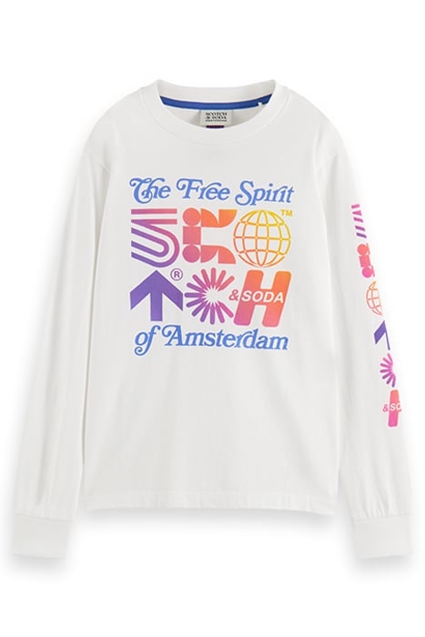 COTTON IN CONVERSION LONG-SLEEVED ARTWORK T-SHIRT WHITE 4