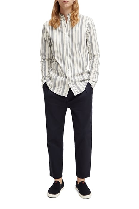 ESSENTIAL OXFORD STRIPE SHIRT ECRU NIGHT STRIPE 3