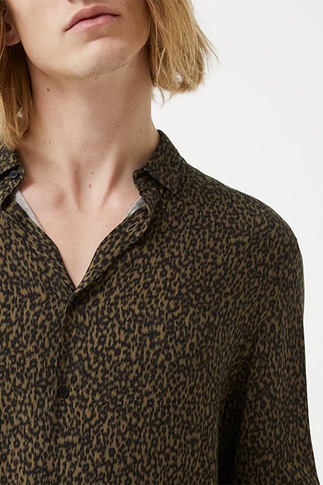 LIGHT KHAKI CAMOFLOWER PRINT REGULAR SHIRT 4