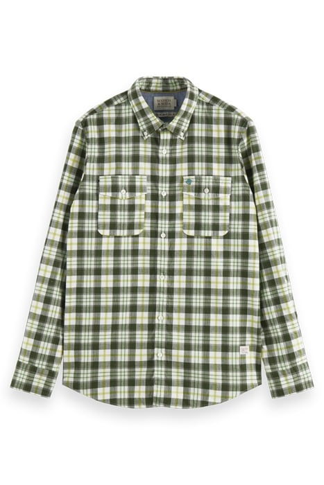 LIGHTWEIGHT FLANNEL CHECK SHIRT GREEN CHECK 6
