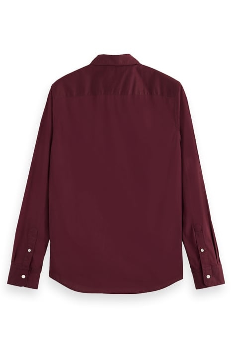 ESSENTIAL SOLID POPLIN SHIRT BERRY WINE 2