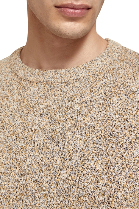 REGULAR - FIT MELANGE COTTON-BLEND PULLOVER MULTI COLOUR MEL 7