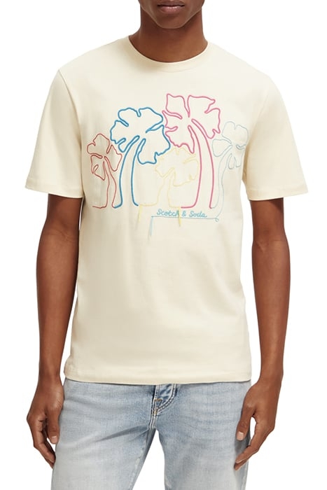 EMBROIDERED ARTWORK T-SHIRT STONE 1