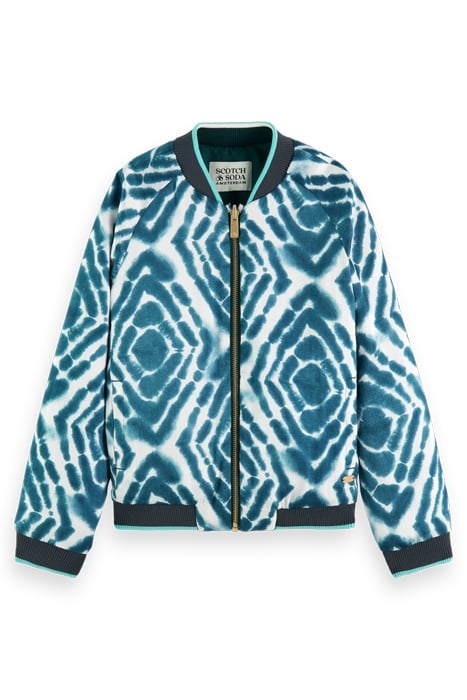 REVERSIBLE BOMBER JACKET DISCO TIE DYE BOTTLE GREEN 4