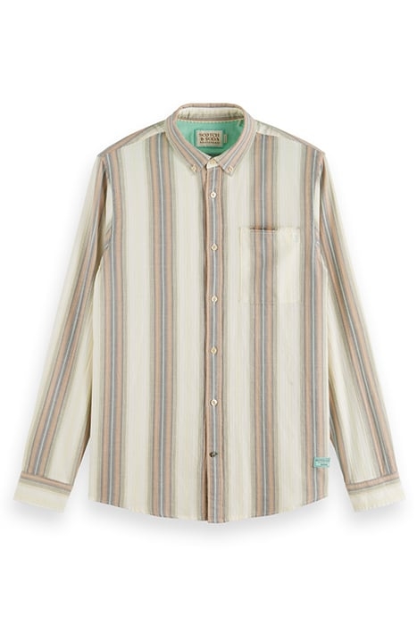 LIGHTWEIGHT HERRINGBONE SHADOW CHECK-STRIPE CAMEL STRIPE 4