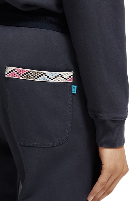 BLOCK TEXTURE SWEATPANTS WITH FANCY DRAWCORDS STEEL 8