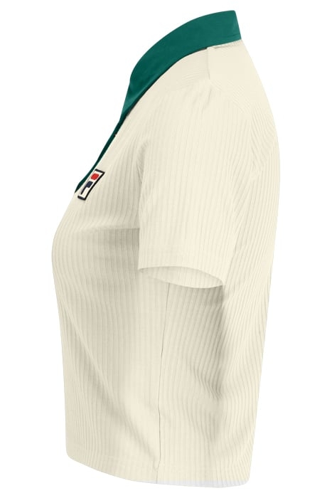 LOOKNOW RIBBED POLO SHIRT ANTIQUE WHITE 7