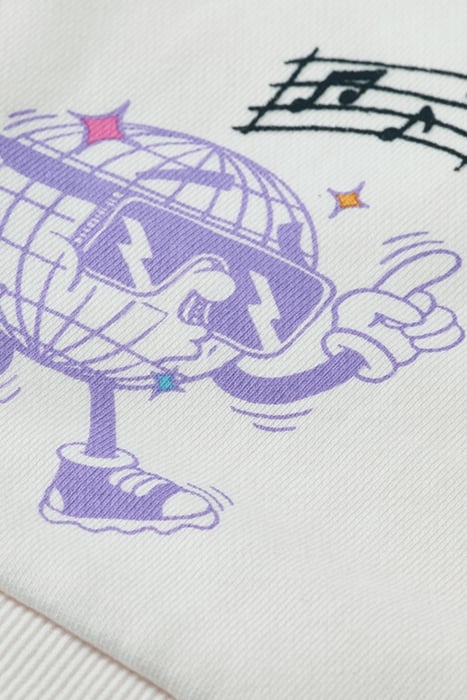 LOOSE-FIT ARTWORK HOODIE OFF WHITE 8