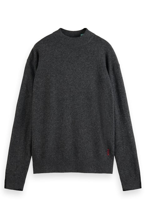 DROPPED SHOULDER BASIC MOCK IN RECYCLED POLYESTER BLEND MOON 4