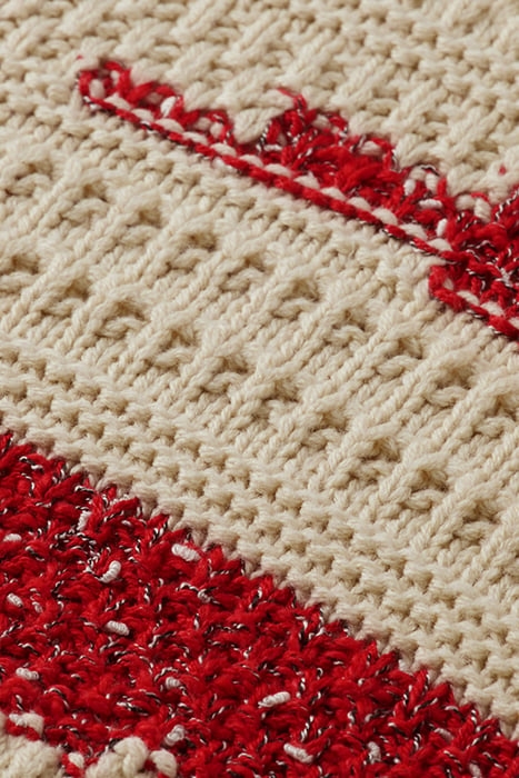 STRUCTURED INTARSIA PULLOVER CONTAINS ORGANIC COTTON STONE R 8