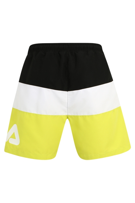 SIMBABWE BLOCKED BEACH SHORTS BLACK-BRIGHT WHITE-EVENING PRI 5