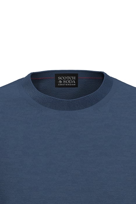 ESSENTIALS MERINO CREWNECK PULLOVER STORM BLUE MELANGE 3