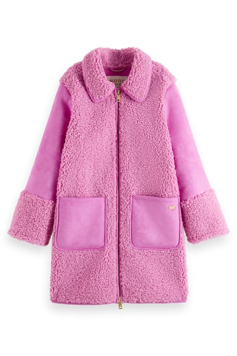 LONGER-LENGTH BONDED TEDDY JACKET FUCHSIA 4