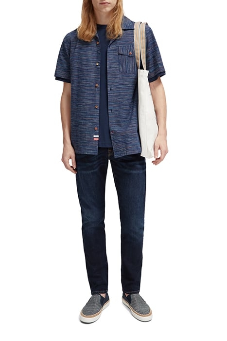 SPACED-OUT HORIZONTAL STRIPE SHIRT MULTI BLUE STRIPE 3