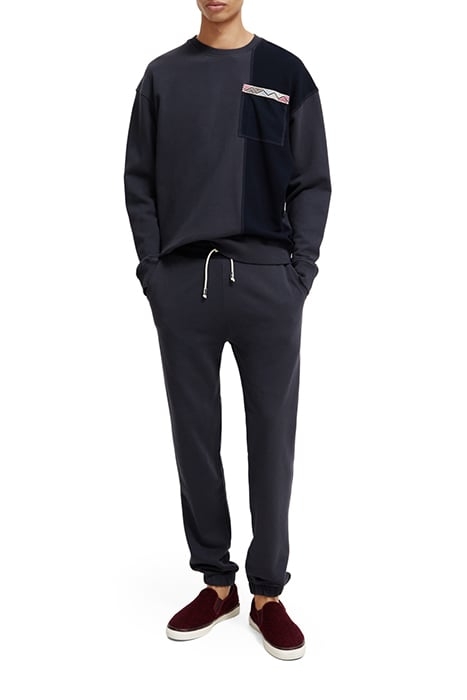 BLOCK TEXTURE SWEATPANTS WITH FANCY DRAWCORDS STEEL 3