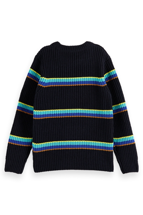 YARN-DYED STRIPE CHENILLE PULLOVER COLOURFUL STRIPE 5