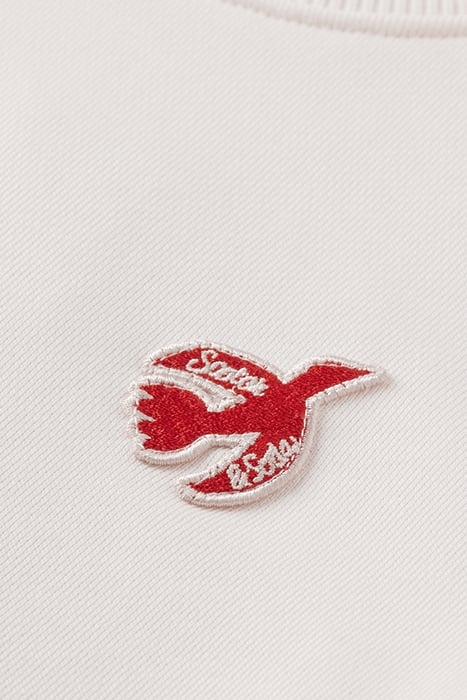 THE FREE SPIRIT PEACE BIRD ORGANIC COTTON SWEATSHIRT OFF WHI 3