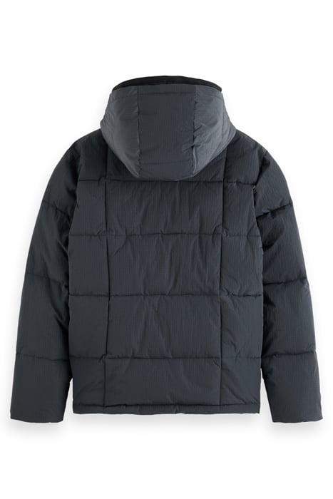 HOODED PUFFA JACKET BLACK 5