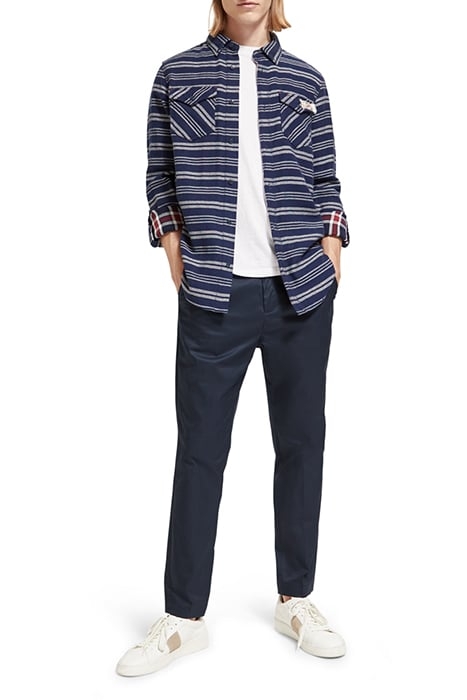 ARCHIVE DOUBLE FACE TWILL CHECK BLUE STRIPE 3