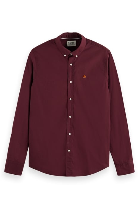 ESSENTIAL SOLID POPLIN SHIRT BERRY WINE 1
