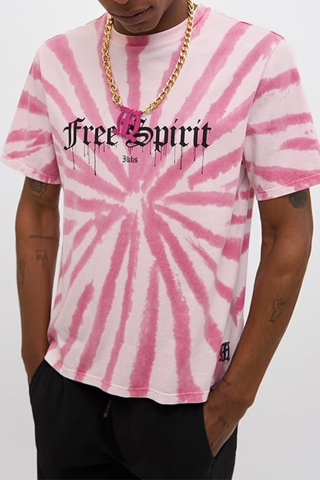 PINK TIE-DYE PRINT T-SHIRT 1