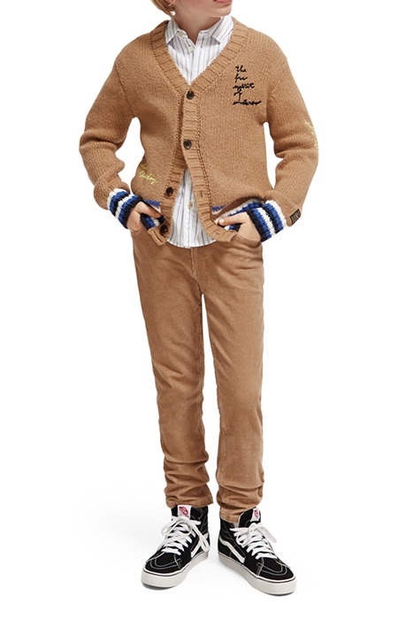 INTARSIA CARDIGAN CAMEL 3