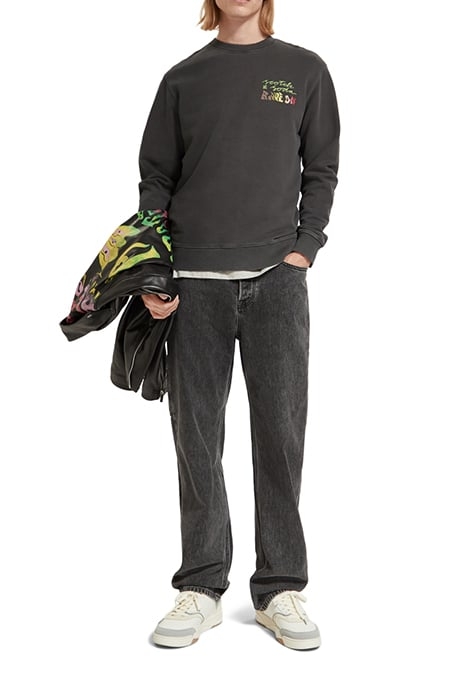 REGULAR FIT ARTWORK SWEATSHIRT WITH SPRAY IN ORGANIC COTTON 3