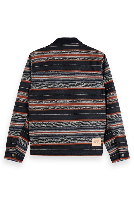 COTTON-BLEND JACQUARD TRUCKER JACKET NIGHT MULTICOLOUR STRIP 5