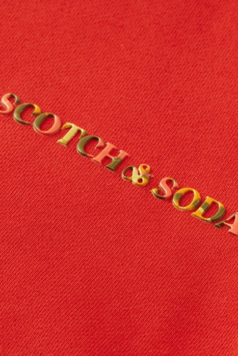 REGULAR FIT LOGO SWEATSHIRT IN ORGANIC COTTON RADIO RED 7