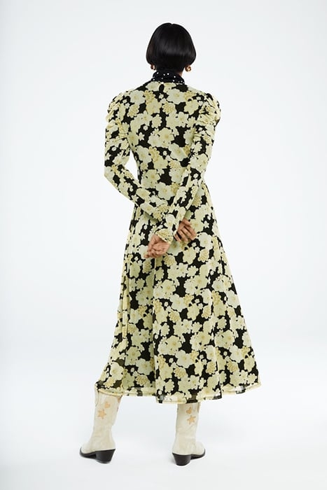 BELLA DRESS BLACK/LEMON SORBET 2