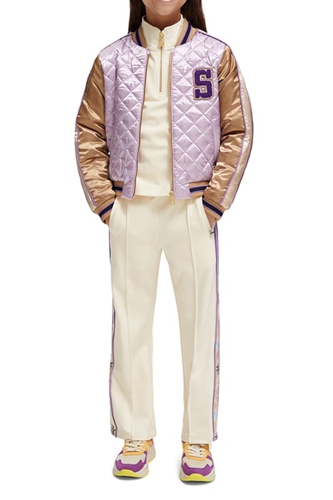 WIDE LEG EMBROIDERED SIDE PANEL SWEATPANTS OFF WHITE 3