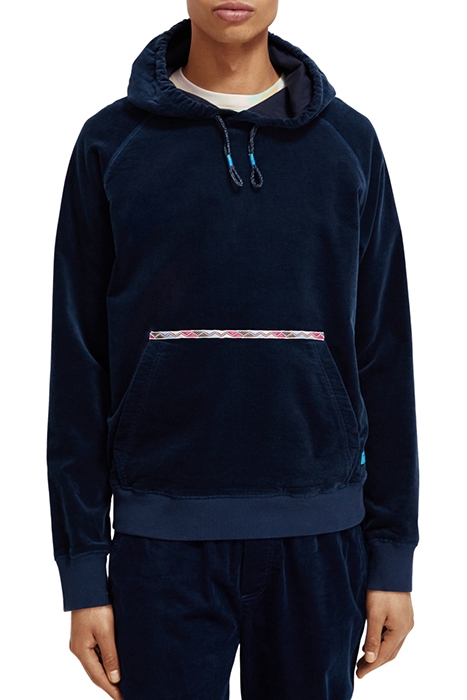 CORDUROY HOODIE STEEL 1