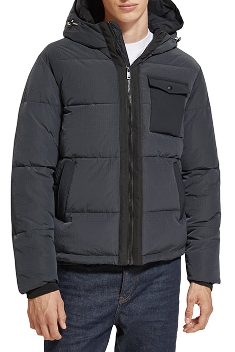 HOODED PUFFA JACKET BLACK 6