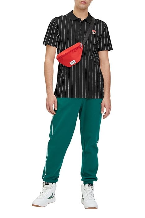 LUCKENWALDE POLO SHIRT BLACK/BRIGHT WHITE STRIPED 3