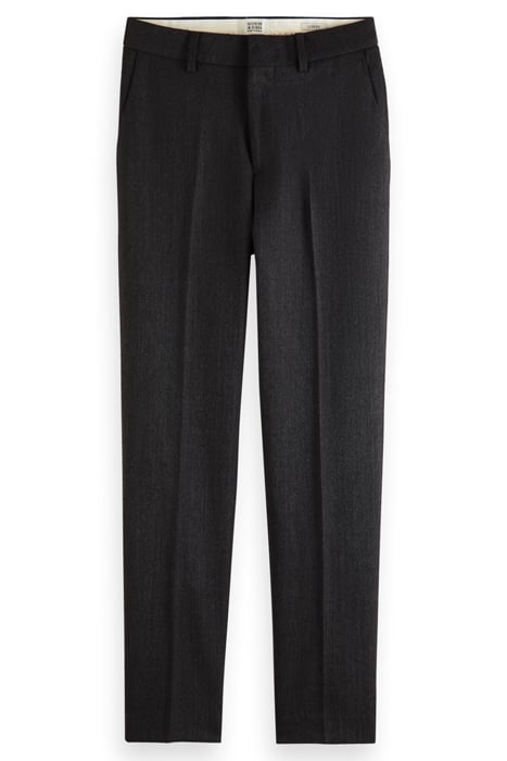 LOWRY - MID RISE SLIM LEG TWILL WOOL BLEND PANTS CHARCOAL ME 4