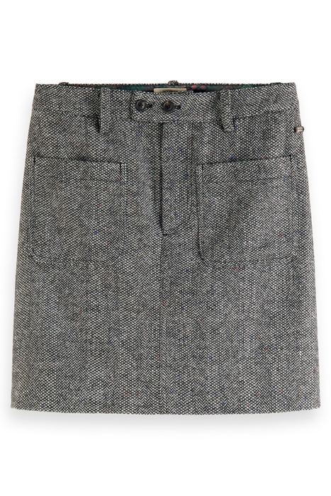 HERRINGBONE HIGH RISE MINI SKIRT HERRINGBONE TWEED 4
