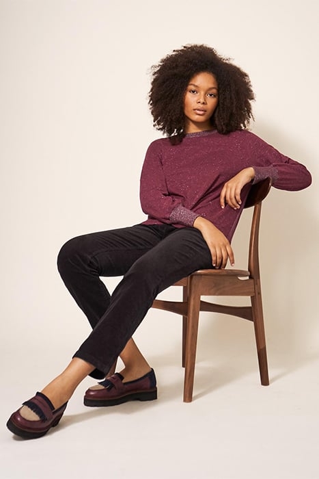 FRANKIE SPARKLE TOP DARK PLUM 4