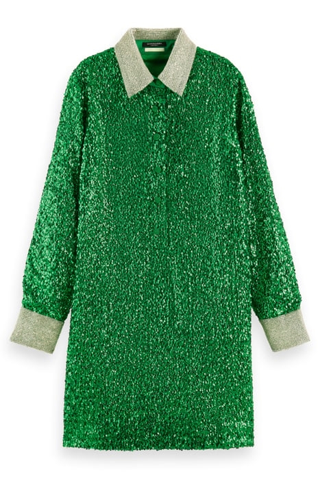 SEQUIN MINI DRESS GREEN LIGHT 4