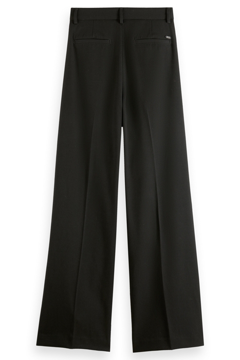 ROSE - PLEATED HIGH RISE WIDE LEG GABARDINE PANT EVENING BLA 5