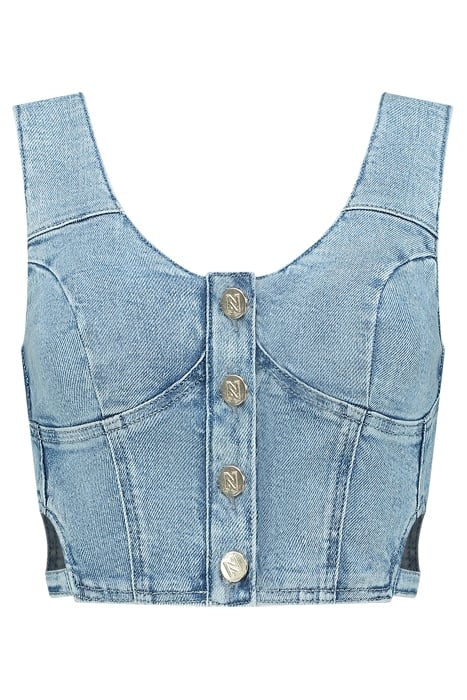 COLETTE DENIM TOP LIGHT BLUE 1