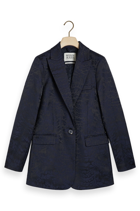 FEATHER JACQUARD SINGLE BREASTED BLAZER FEATHER JACQUARD 3