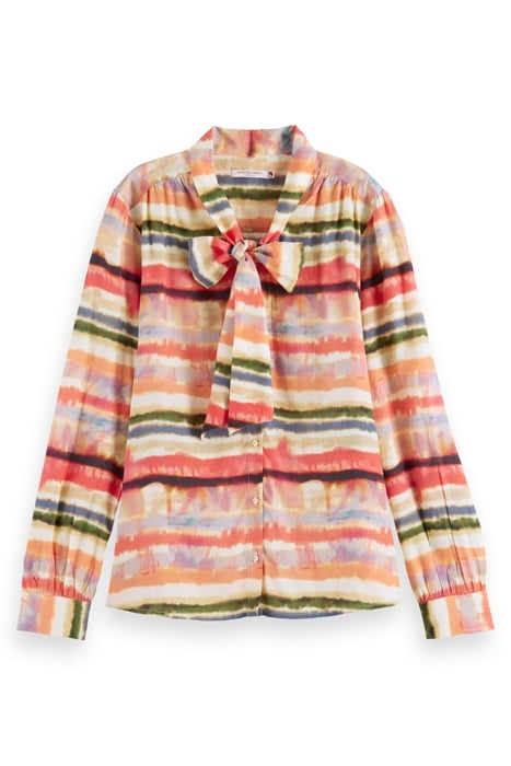 SHIRT WITH TIE NECK PSYCHEDELIC STRIPE 4