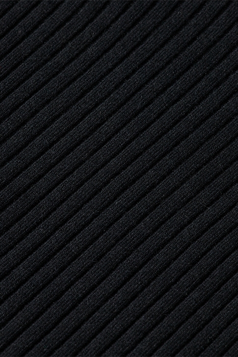 SKINNY RIB V NECK PULLOVER BLACK 8