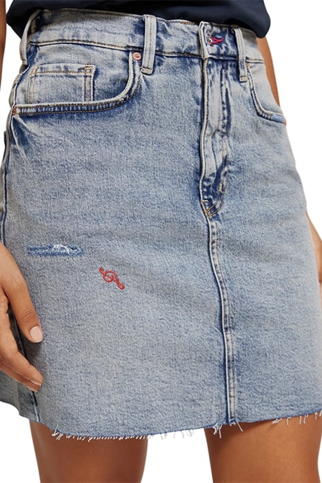 DENIM MINI SKIRT WITH PREMIUM WASH DANCE IT OUT 7